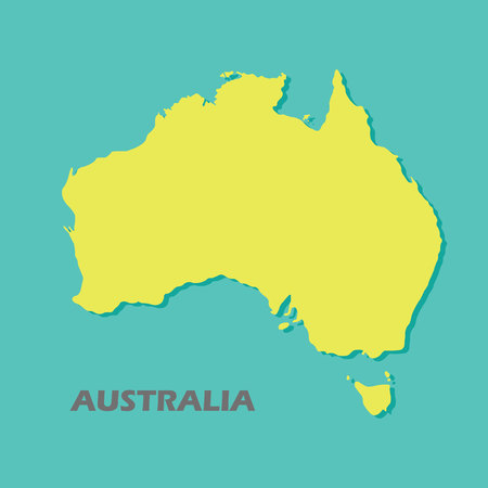 A high detailed colorful Australia map.のイラスト素材
