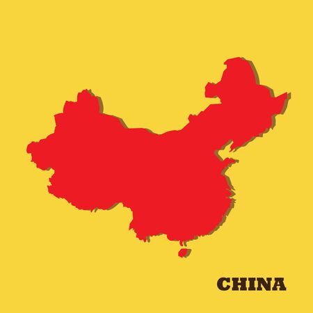 A high detailed colorful China map.のイラスト素材
