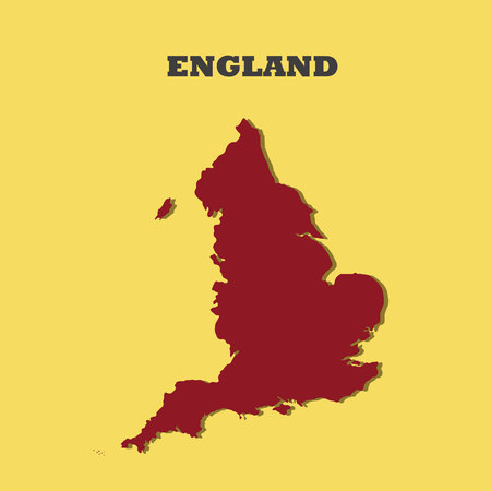 A high detailed colorful England mapのイラスト素材