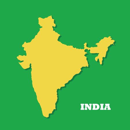 A high detailed colorful India mapのイラスト素材