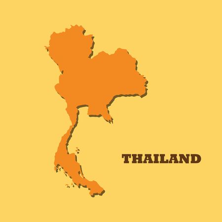 A high detailed colorful Thailand mapのイラスト素材