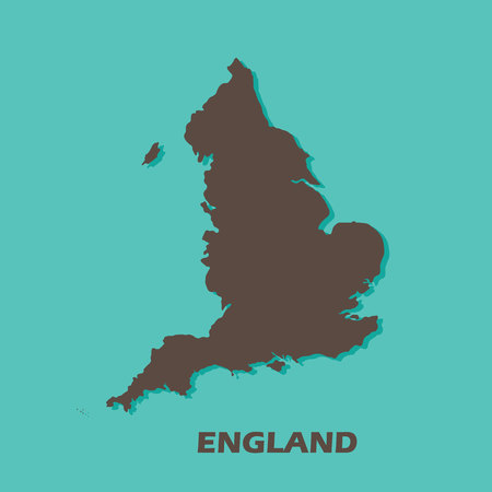 A high detailed map of Englandのイラスト素材