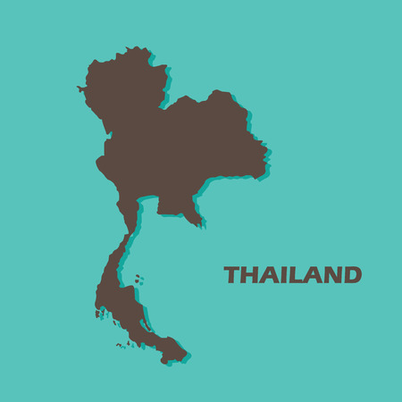 A high detailed map of Thailandのイラスト素材