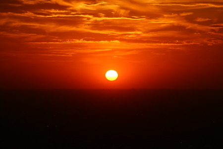 Sunset in Chicago, Chicago, Illinois, USAの写真素材