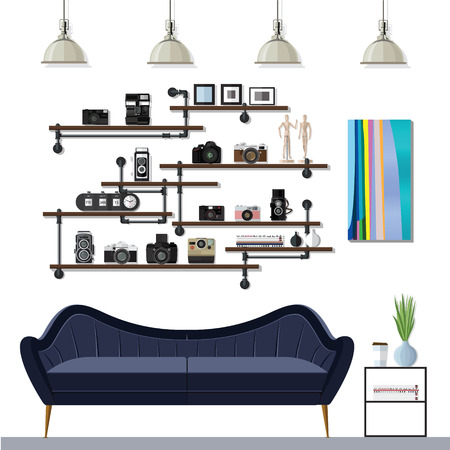 Small Living Room Designのイラスト素材