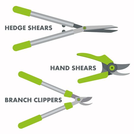 Garden hand tools set of branch clippers.のイラスト素材