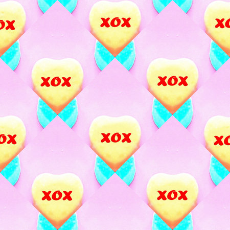 Computer design background with yellow hearts for scrapbooking and more