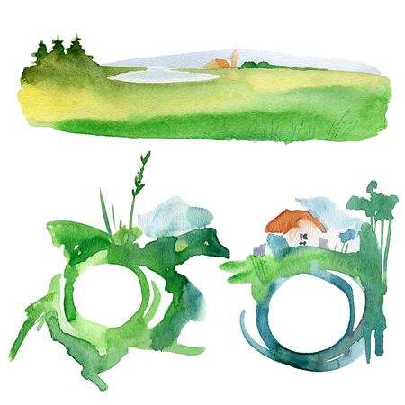 Watercolor splash textsの写真素材