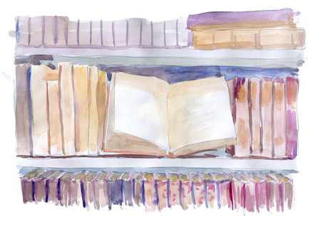 Shelf of booksの写真素材