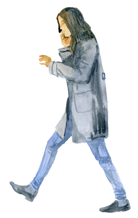 Girl in warm clothesの写真素材