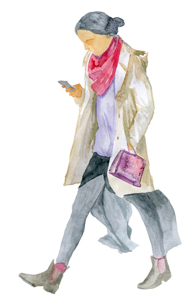 Girl in warm clothesの写真素材