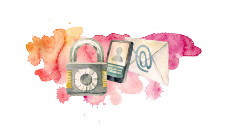 Illustration to the topic of information securityの写真素材