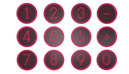Pink Number icons