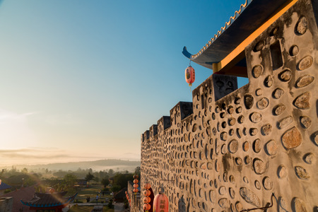 China building in the morningの写真素材