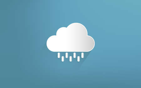 Cloud and rainy season on blue backgroundの写真素材