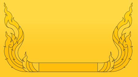 Thai art frame illustration abstract backgroundのイラスト素材