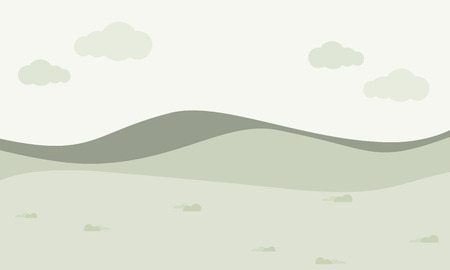 soft green color field grass cartoon nature sceneのイラスト素材