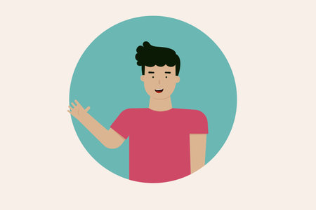 business man with  chart presentation, flat animation design.