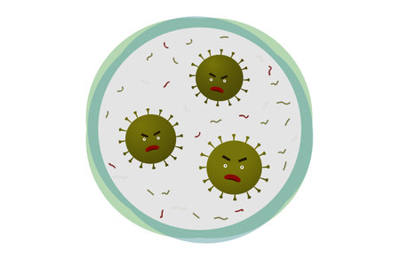 Virus covid 19 with a doctor, health care concept in cyan blue background presentation