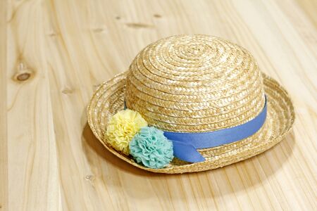 straw hatの写真素材