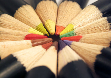 coloured pencilsの写真素材