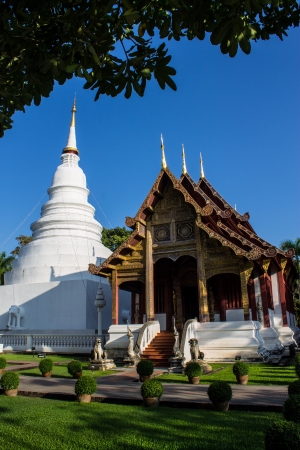 Thai temple  Wat phra-singh  This temple contains supreme examples of Lanna art in Chiangmaiの写真素材
