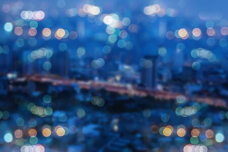 abstract picture blurred of city lights for backgroundの写真素材