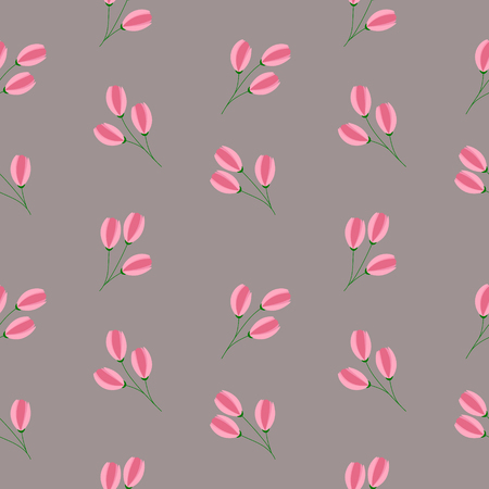 Seamless sample with gentle pink flowers. Vector illustrationのイラスト素材