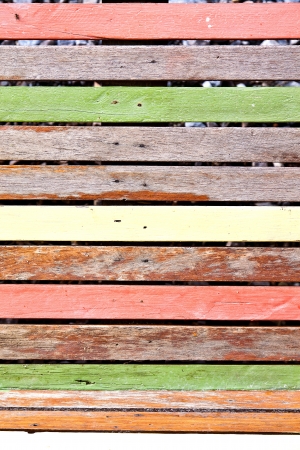 Colorful wooden fenceの写真素材