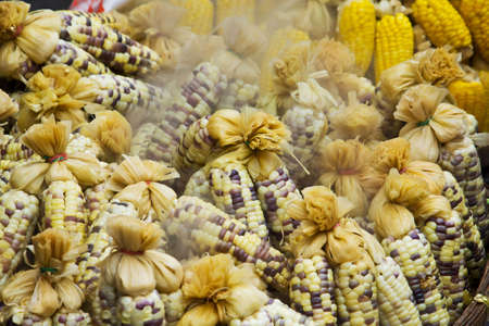 Steamed sweet corn in Thailandの写真素材