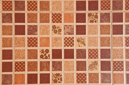 Brown little tile floorの写真素材