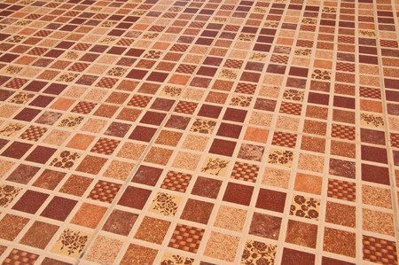 Brown little tile floorの写真素材