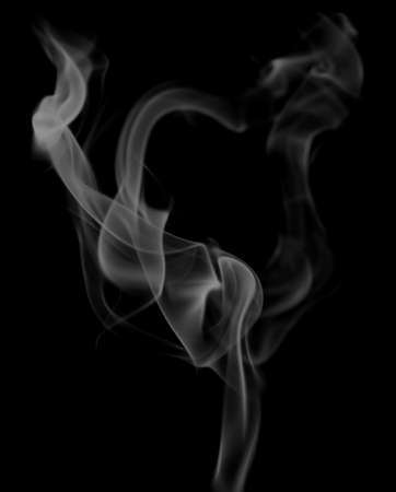 Smoke on black backgroundの写真素材
