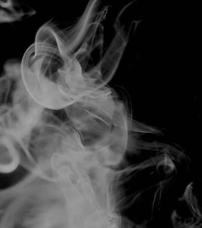 Smoke on black backgroundの写真素材
