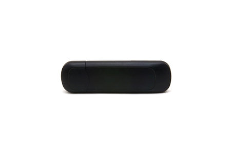 Black usb flash drive isolated on the white background