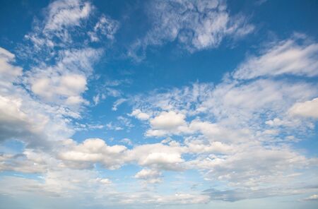 Blue sky with cloudの写真素材