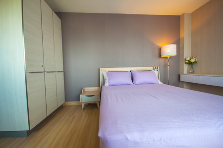 Beautiful bedroom interiorのeditorial素材