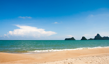 Sand beach and tropical sea at sunny day.の写真素材