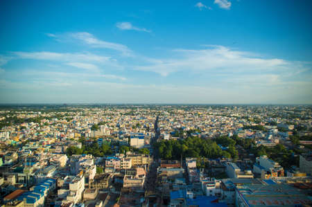 Mountain view of housesの写真素材