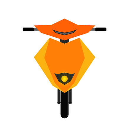 Scooter front view flat icon designのイラスト素材