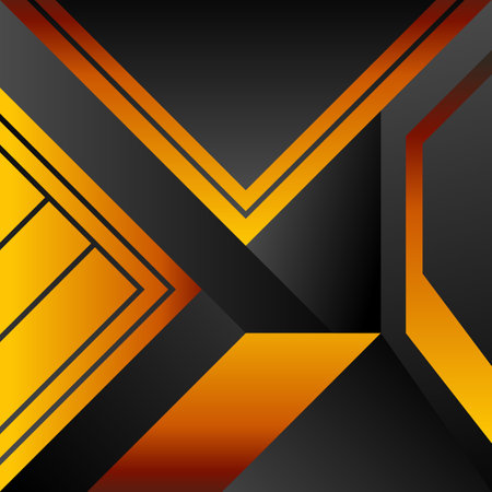 Abstract black and gold geometry shapes modern backgroundのイラスト素材