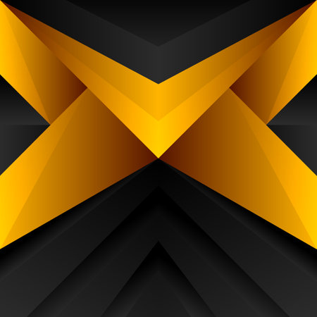 Abstract black and gold modern geometric shapes backgroundのイラスト素材