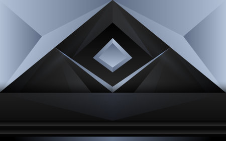 Abstract geometric shapes technology stage backdrop backgroundのイラスト素材