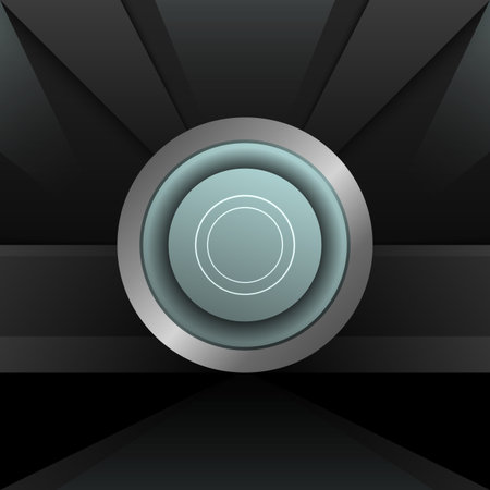 Abstract technology background with metal circle badgeのイラスト素材