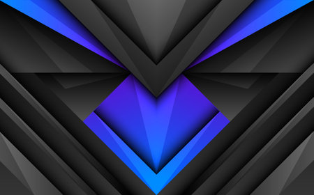 Abstract black and blue geometric shapes gaming banner backgroundのイラスト素材
