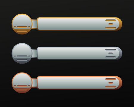 Elegant lower third banners with gold, silver and bronze colors for video streaming and braking news headline titleのイラスト素材