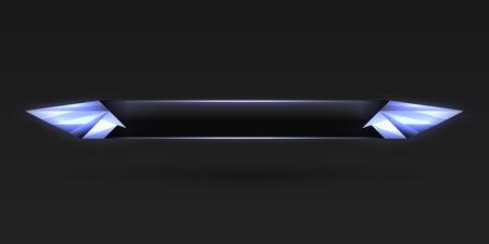 Fantasy glowing crystal border lower third game gui title bannerのイラスト素材