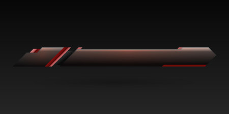 Abstract black and red lower third screen title banner bar template designのイラスト素材