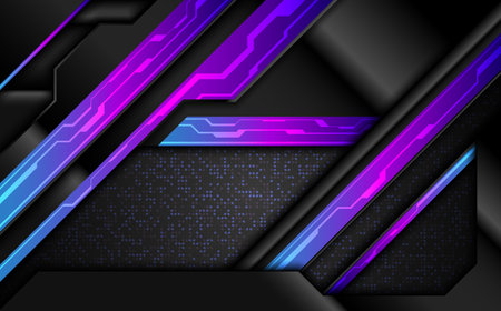 Abstract Metal Background with Blue and Purple Gradient Style Border Futuristic Gaming Backdrop Designのイラスト素材