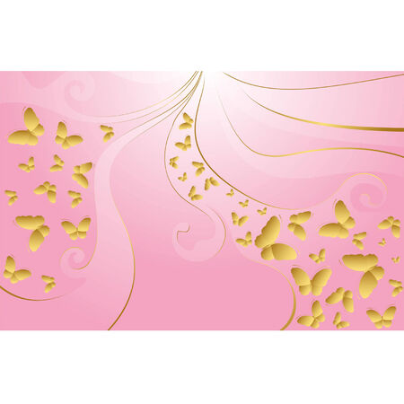 Vector Background with butterfliesのイラスト素材
